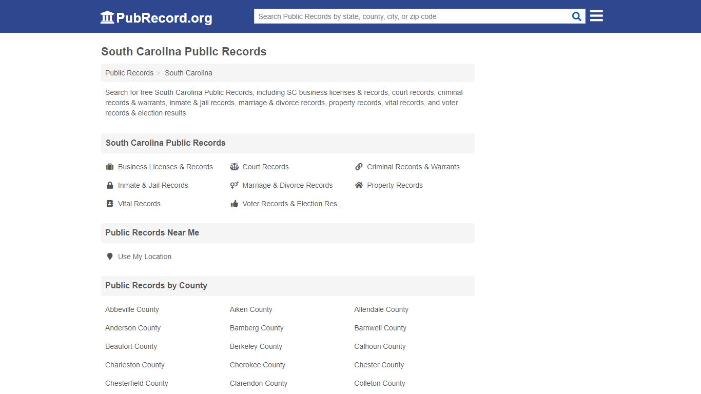 Free South Carolina Public Records - PubRecord.org
